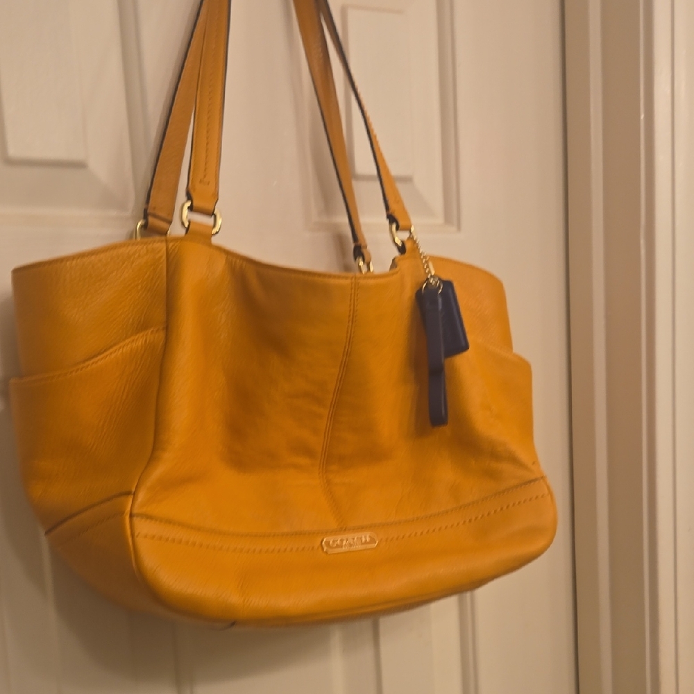 Coach Mustard Yellow Leather Shoulder Bag